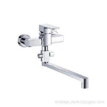 One Lever Rectangle Kitchen Sink Mixer Taps with Two Holes